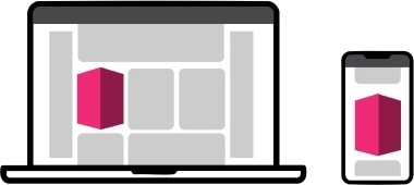 Cube placement on desktop and mobile